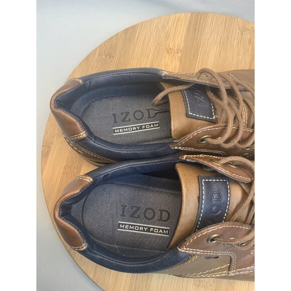 Izod Oxford 9.5M Men's Cal Brown Lace Up Memory Foam - Picture 7 of 7